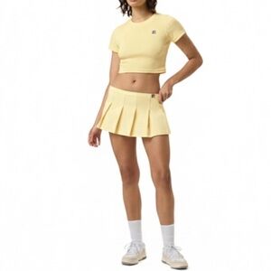 NWT! Fila X Hailey (Bieber) Yellow Pleated Skirt Size 10